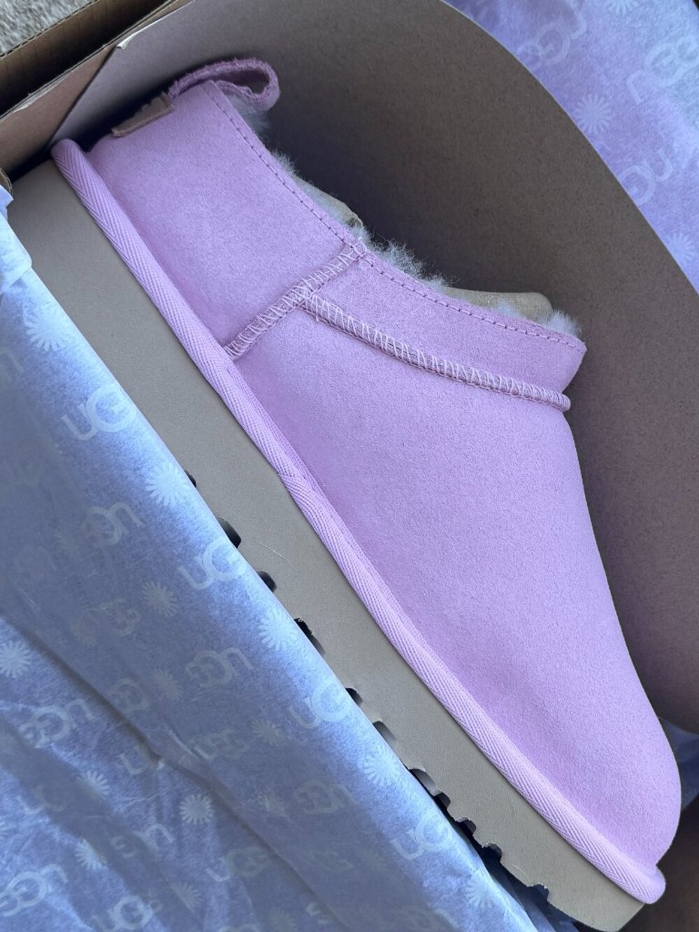 UGG Classic Micro Pink Diamond Boots Women’s Size 7 NEW